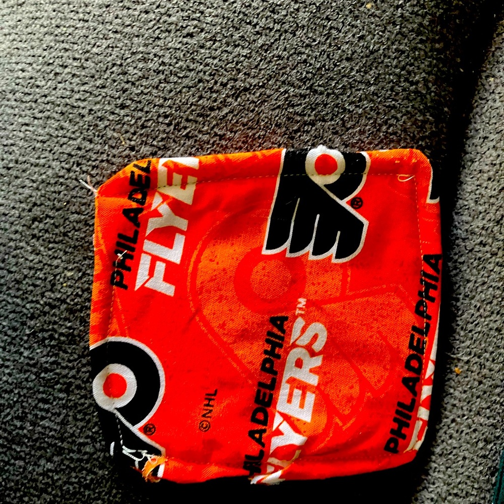 Philadelphia flyers hand sewn coaster